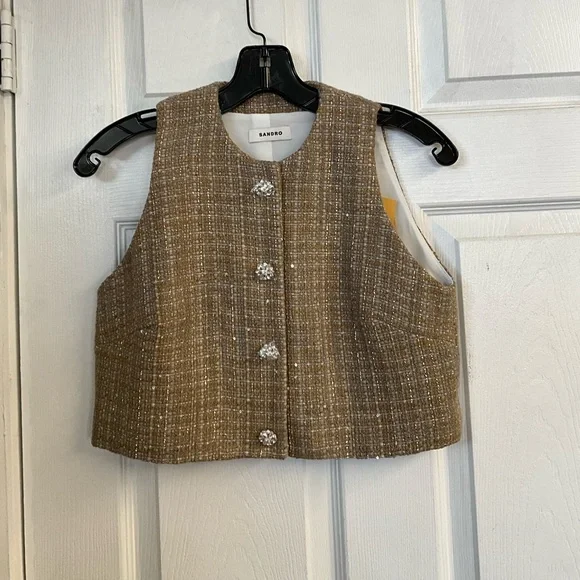 Javier Tweed Crop Top - Picture 4 of 6